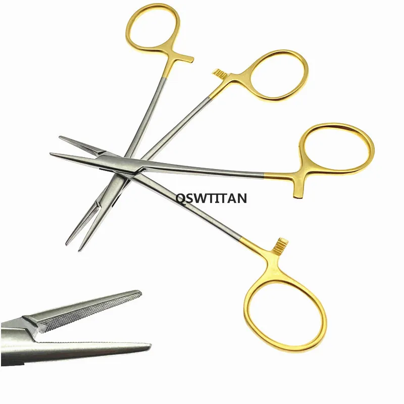 Double Eyelids Embedding Surgical Tools Gold Handle Needle Holder Needle Clamp Cosmetic Shaping Ophthalmic Instruments