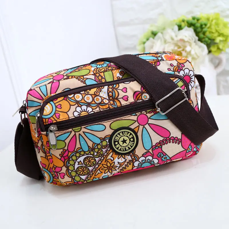 Waterproof Nylon Print Messenger Women Crossbody Bags For Daily Life Shopping Bag Nylon Female Shoulder Bag Designer Handbags