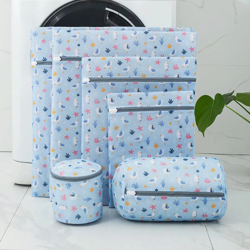 Laundry Wash Bags for Underwear Folding Washing Machine Bag Travel Portable Cartoon Organizer Household Clothing Bra Laundry Bag