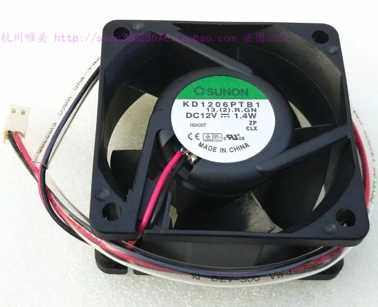 

60mm Fan For Sunon 6025 6cm Double Ball Fan Kd1206ptb1 12v 1.4W 2-Wire