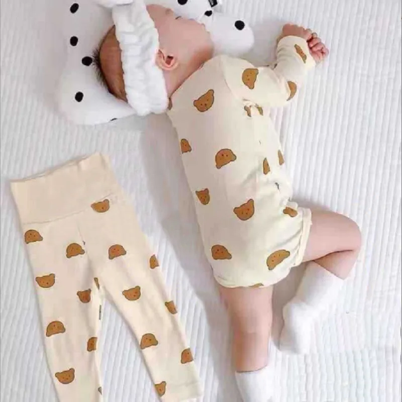 2 Pcs Newborn Baby Girls Winter Clothes Cartoon Bear Baby Boys Rompers Long Sleeve Clothing Roupas Infantis Overalls Costumes