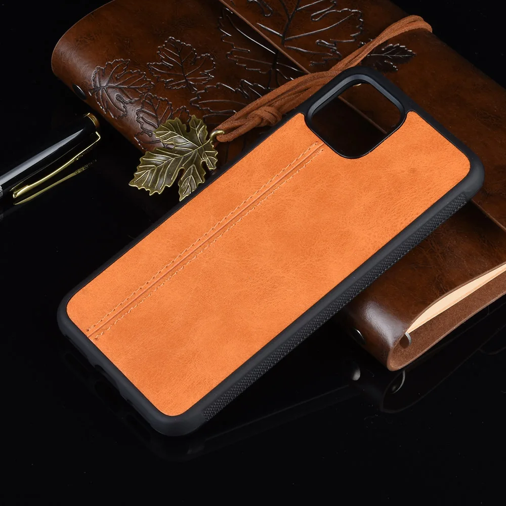 

For Google Pixel 4 XL Case Google Pixel 4 Route Calfskin Soft Edge PU Leather Hard Phone Back Cover For Google Pixel4 XL Case