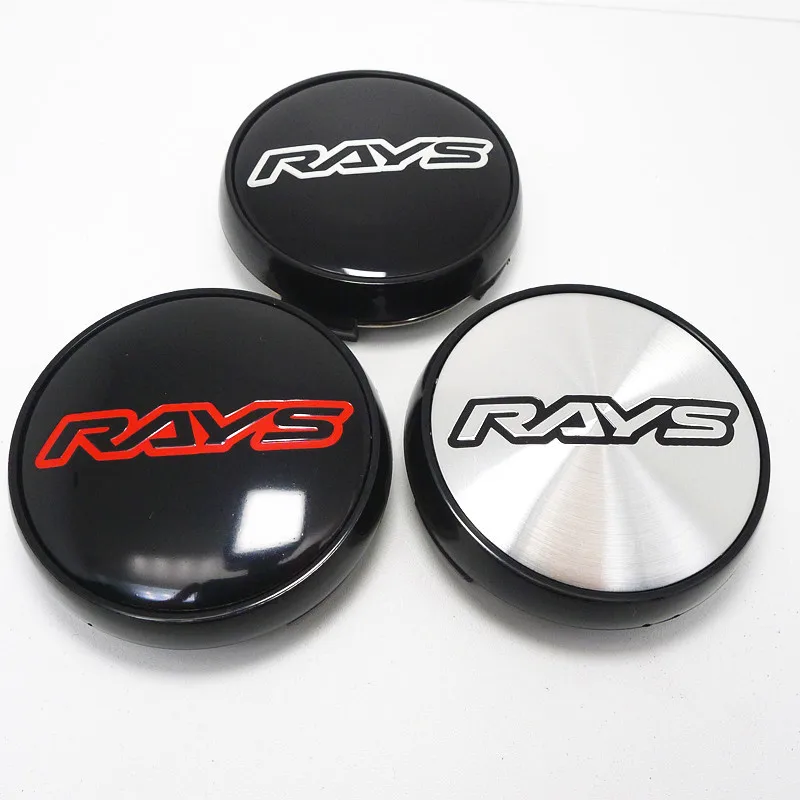 4pcs 65mm 60mm Rays Wheel Hub Center Cap For VOLK RACING RAYS TE37 CE28 Wheel Rim Cover 56mm Badge Emblem Sticker Styling