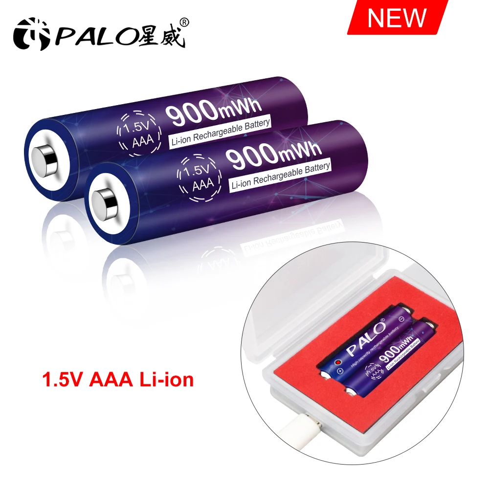 Akumulator litowy wielokrotnego ładowania litowo-jonowego 1.5V AAA 3A baterie litowo-jonowe aaa 900mwh i ładowarka usb