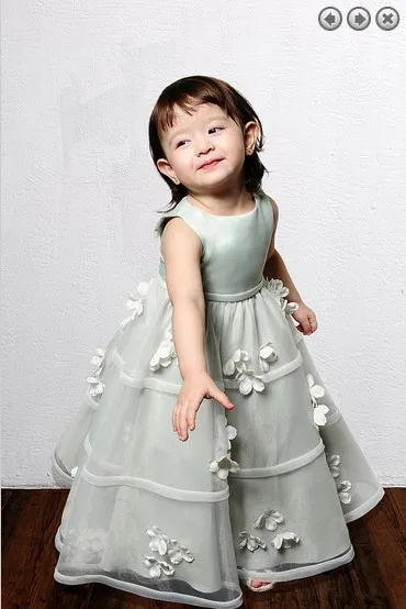 free shipping 2022 new style organza Girls' Formal gowns Lovely princess dress weddings Girl's Pageant Gowns Flower Girl Dresses