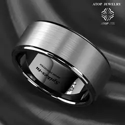 8mm Black Brushed Titanium Color Tungsten ring Men's Jewelry Wedding Band Ring  Free Shipping