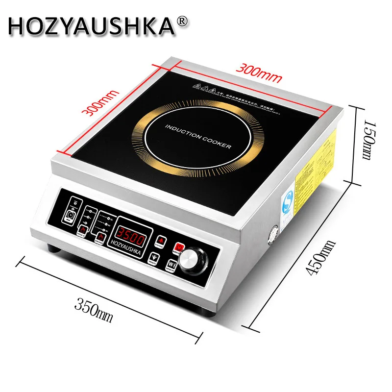 Induction cooker 3500W household high-power stainless steel flat button knob to stir-fry commercial HOZYAUSHKA