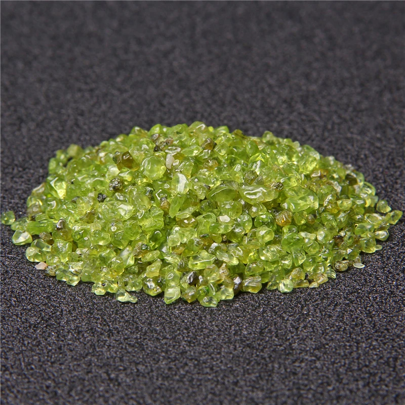 Undrilled Natural Peridot Olivine Chip Stone Rock Tumbled Green Quartz Crystal Gravel Stone for DIY Accessries Crafts Wholesale