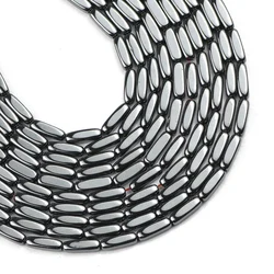 YHBZRET Cuboid shape Black Hematite Natural Stone spacer 8x2mm Loose beads For Jewelry making bracelets DIY Findings Accessories