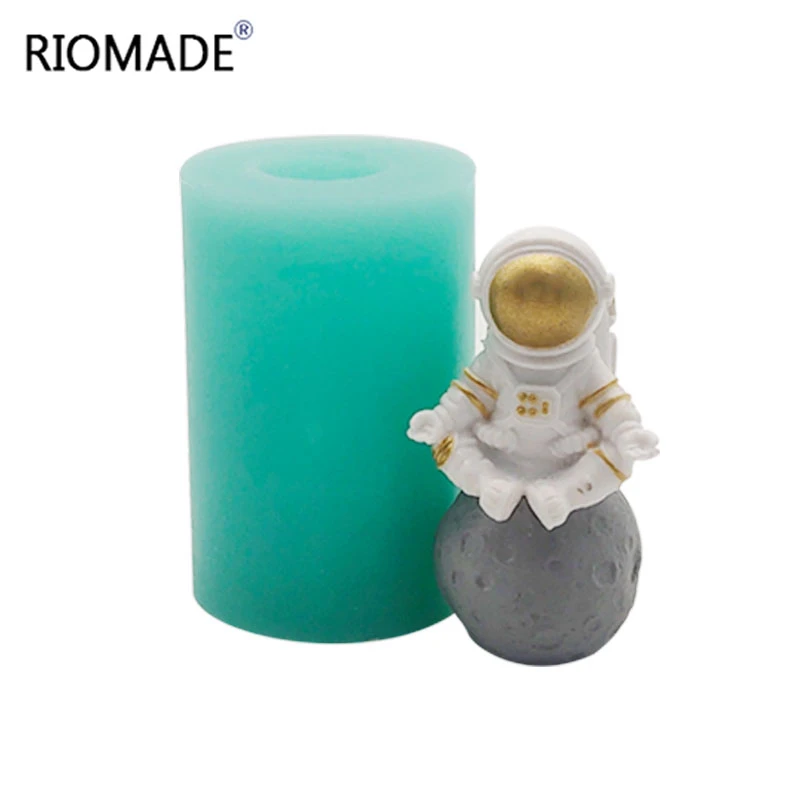 3D Astronaut Silicone Mold DIY Landing On The Moon Styles Fondant Cake Decorating Tools Chocolate Mousse Resin Handmade Mould