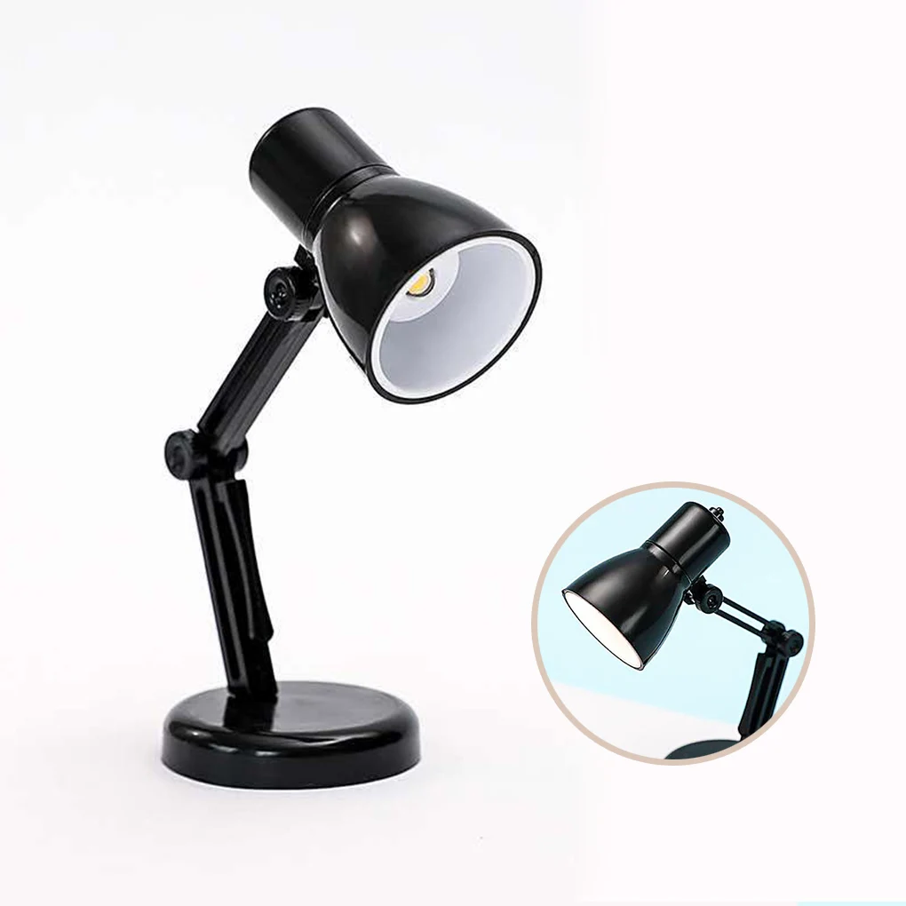 

Table Lamp 2W 180° Adjustable Folding Reading Light Warm Eye Protection Night Light, Black