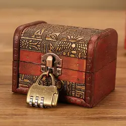 2021 Vintage Retro Case Engraved Jewelry Storage Container Box Treasure Holder Organizer Case with Lock Storage Container