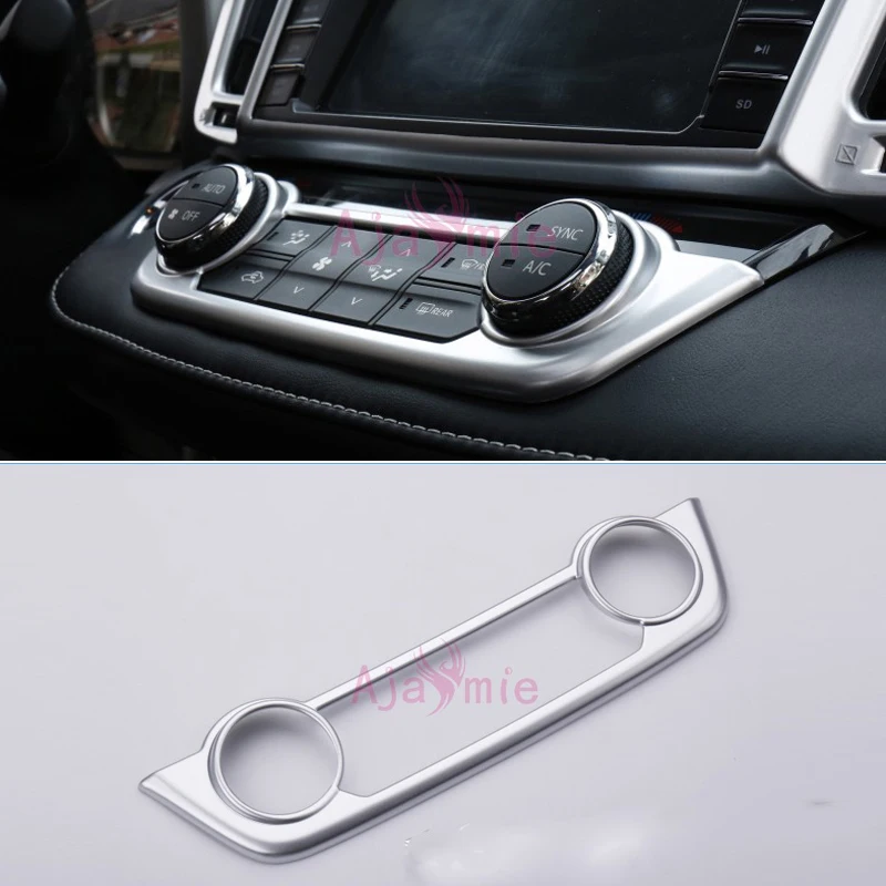 For Toyota RAV4 XA40 2016 2017 2018 Chrome Car Styling Interior Vent Cover Trim AC Outlet Panel Accessories