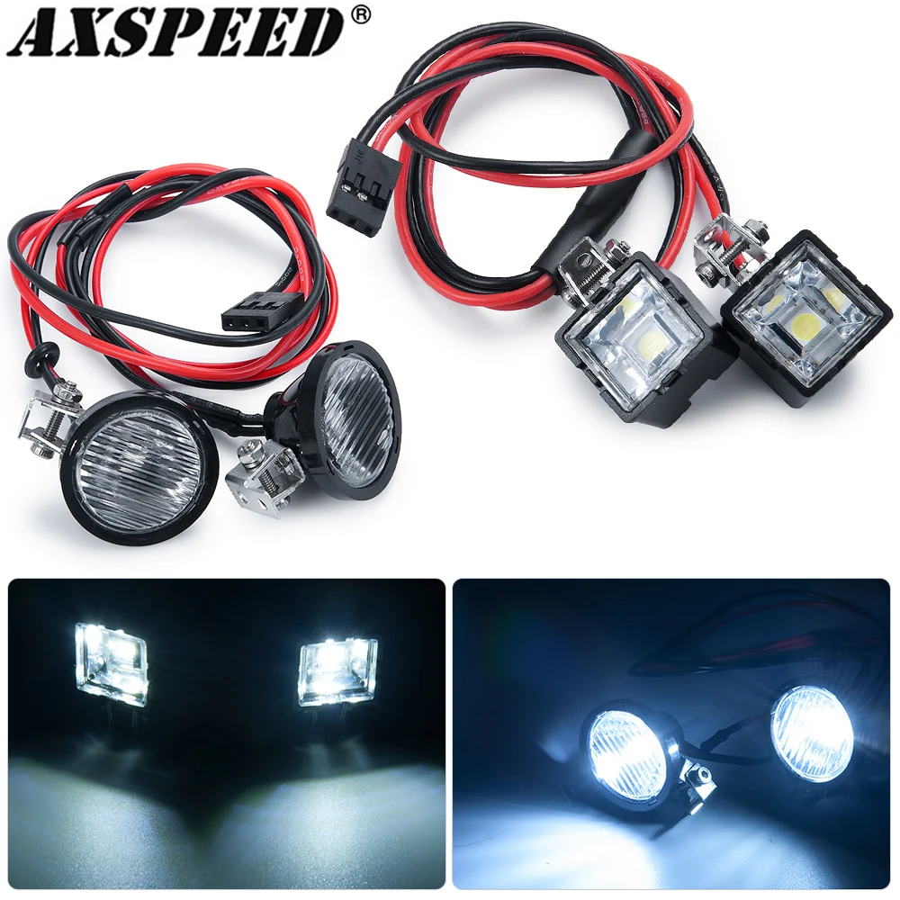 Image of AXSPEED RC Auto LED Lichter Scheinwerfer Scheinwerfer DC 5-7,4 V für 1/10 RC Crawler TRX4 TRX6 Axial SCX10 Redcat RR10 MST Teile
