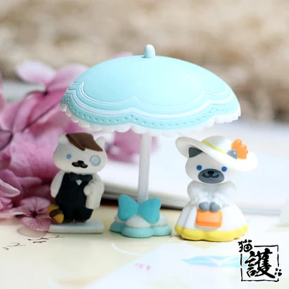 Genuine Bandai Capsule Toys Bulk Goods Cute Cats Backyard Surrounding Anime Hand-made Ornaments Cartoon Doll Figure Toys