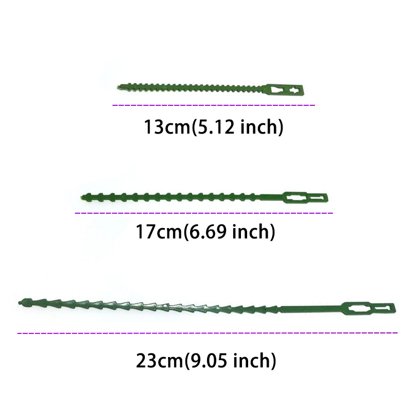 30Pcs Reusable Garden Cable Ties Plant Support Shrubs Fastener Tree Locking Nylon Adjustable Plastic Cable Ties Tools 23/17/13cm