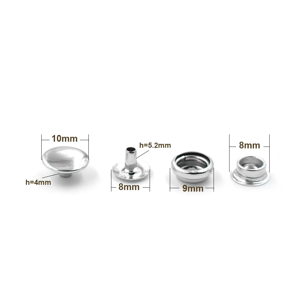 10mm Metal Snaps Install tools Rivet clasp Silver Snap fastener 205 buttons Jacket buttons Manual dies Buckle Hand press molds