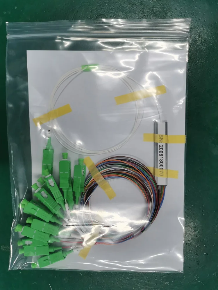Imagem -05 - Divisor Plc de Fibra Óptica Ftth Conector sc Apc Alta Qualidade 1x16 sm 09 mm 1m 10 Peças por Lote