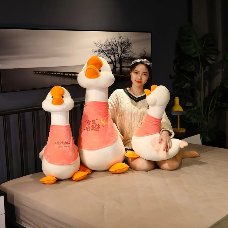 50cm/70cm Goose Doll Stuffed Toys Plush Animals Kids Toys for Girls Children Boys Kawaii Baby Plush Toys Cartoon Swan Soft Toys