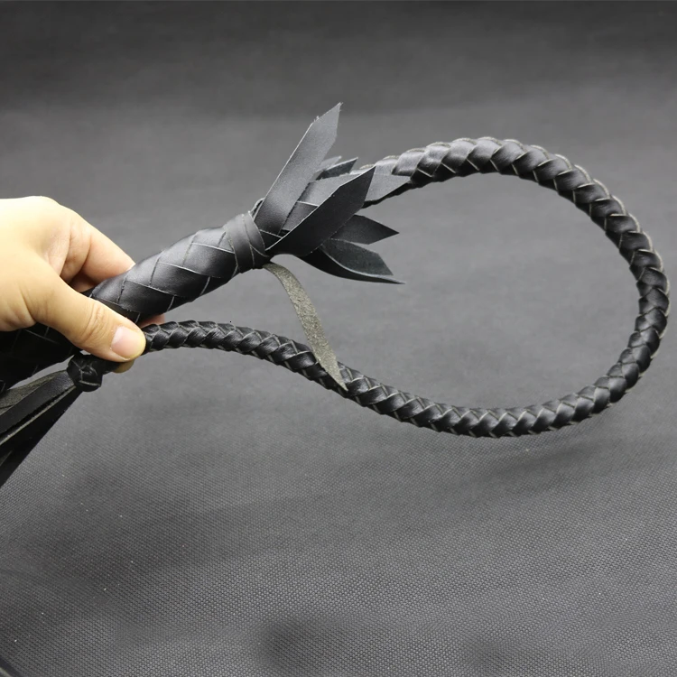 Catazer Pure Cowhide Whip Ringing Whip Riding Dance Self Protection Whip Martial Art Whip Movies Prop Outdoor Fitness Equipment