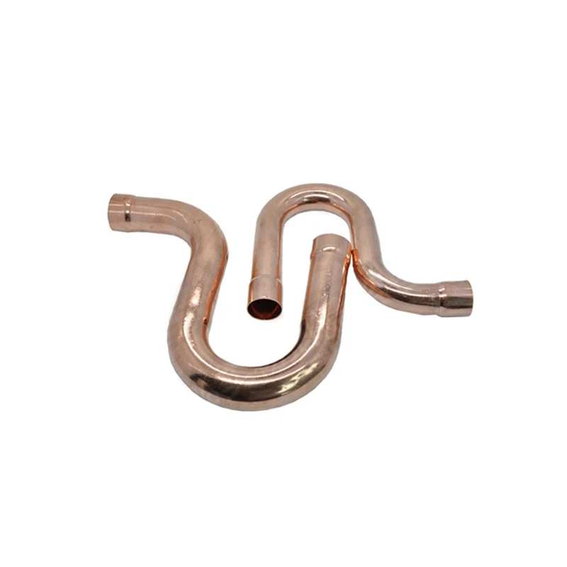 9.52-50.8mm Copper Fitting P Type Return Bend Elbow Double Socket Welding Pipe Connector for Air Conditioning Refrigeration