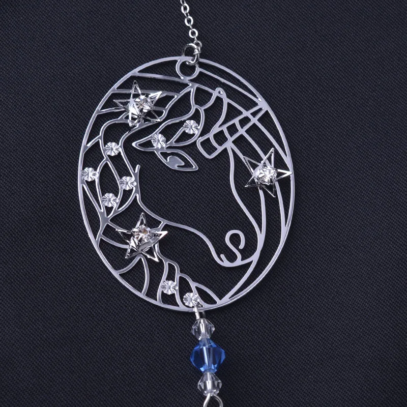 10 Stück 40mm*50mm Rhodium-beschichtete Einhorn-Verbindungsstücke Hochwertige Filigran-Anhänger – Detail 5
