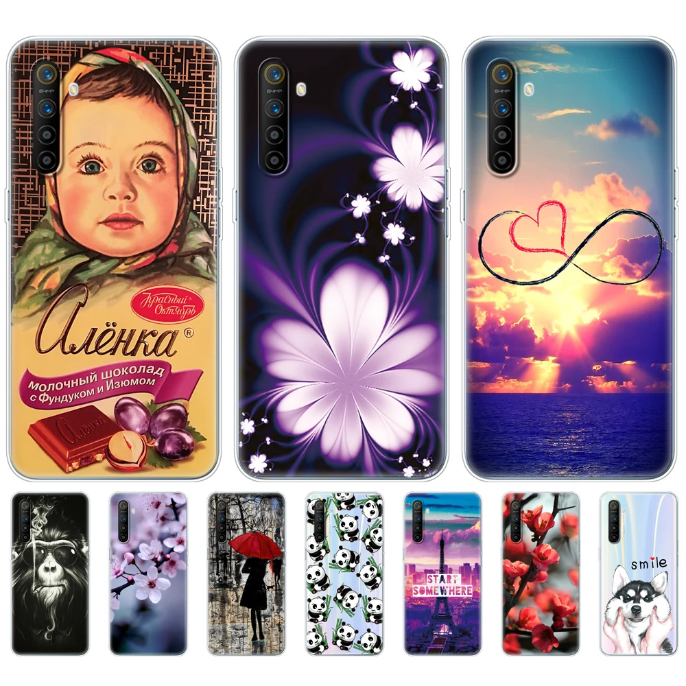 Silicon Case For Realme XT Case RMX1921 Soft TPU Back Phone Cover For OPPO RealmeXT 6.4 inch Painting Protective Coque Bumper