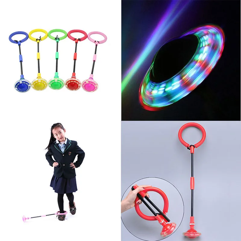 LED Flash Skipping Rope for Children and Adults, Glowing Skipping Rope, Sport Toy, Outdoor Exercise, Fitness Single Foot Jumping