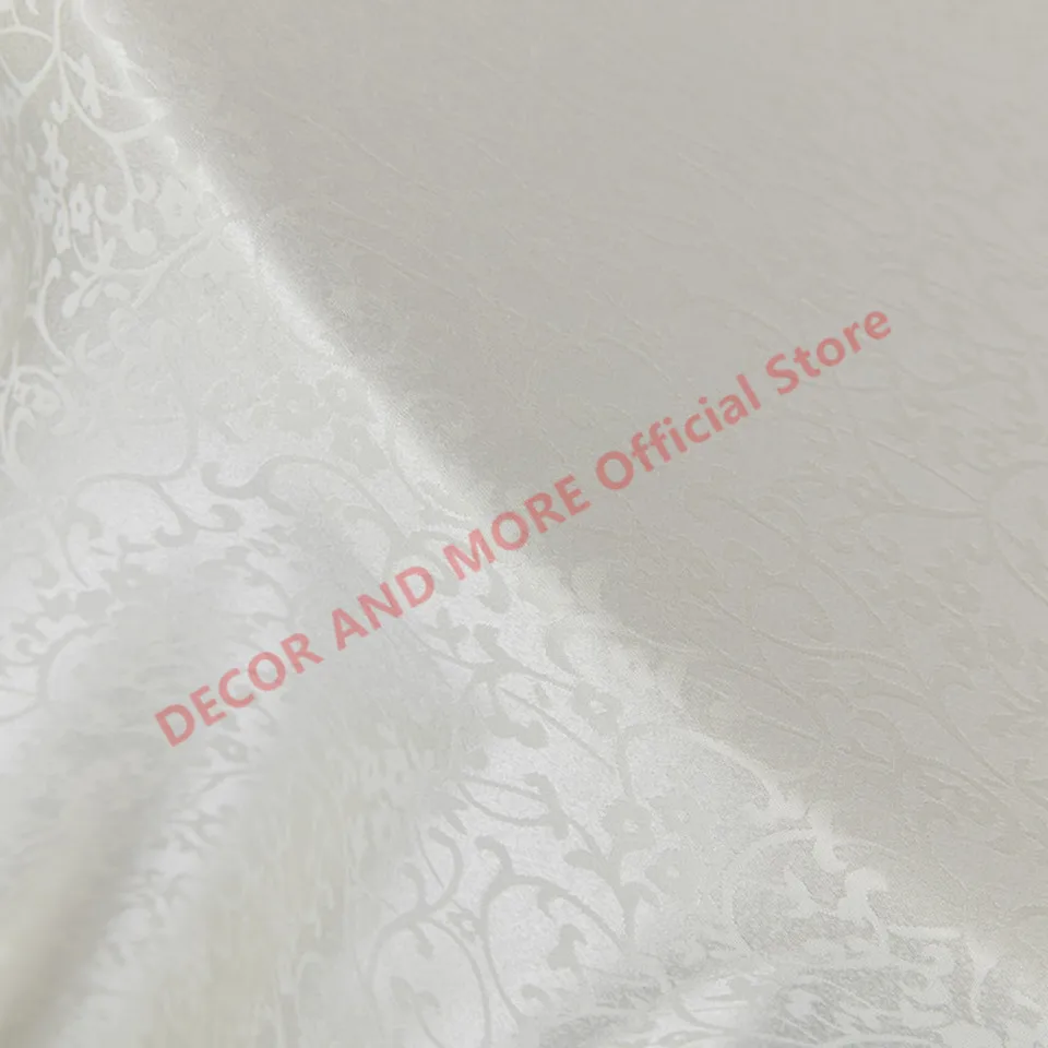 Decoration Polyester White Ivory Red Fabric Jacquard Thick Cloth DIY Dress Fabrics Curtain/Tablecloths/Cushion Cover