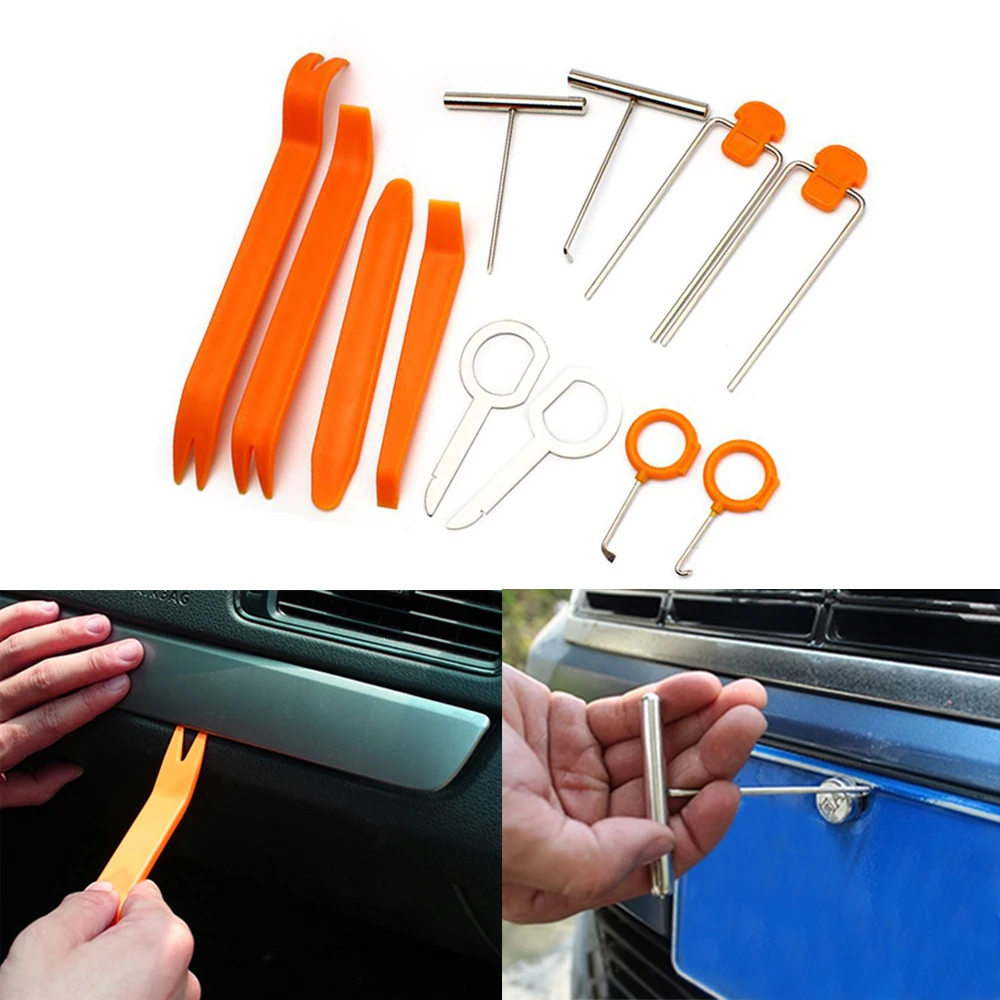 12pcs Car Disassembly Removal Tool Dashboard Instrument Cluster Audio Radio Door Clip Repair Kit Motorcycle 4x4 Auto Accessories