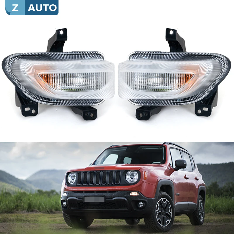 

LED Headlight fog lights For Jeep Renegade 2015-2018 DRL headlights fog light daytime running lights driving lights foglights