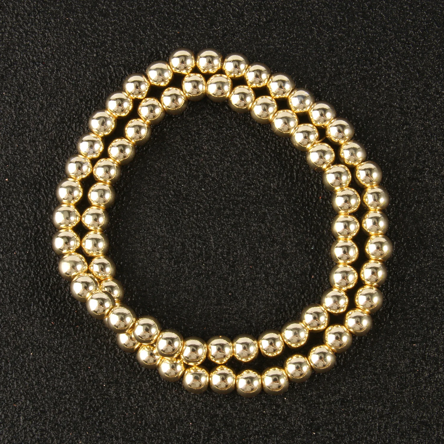 Wholesale Natural Stone Light Gold Plated Hematite Round Beads 2 3 4 6 mm 15\