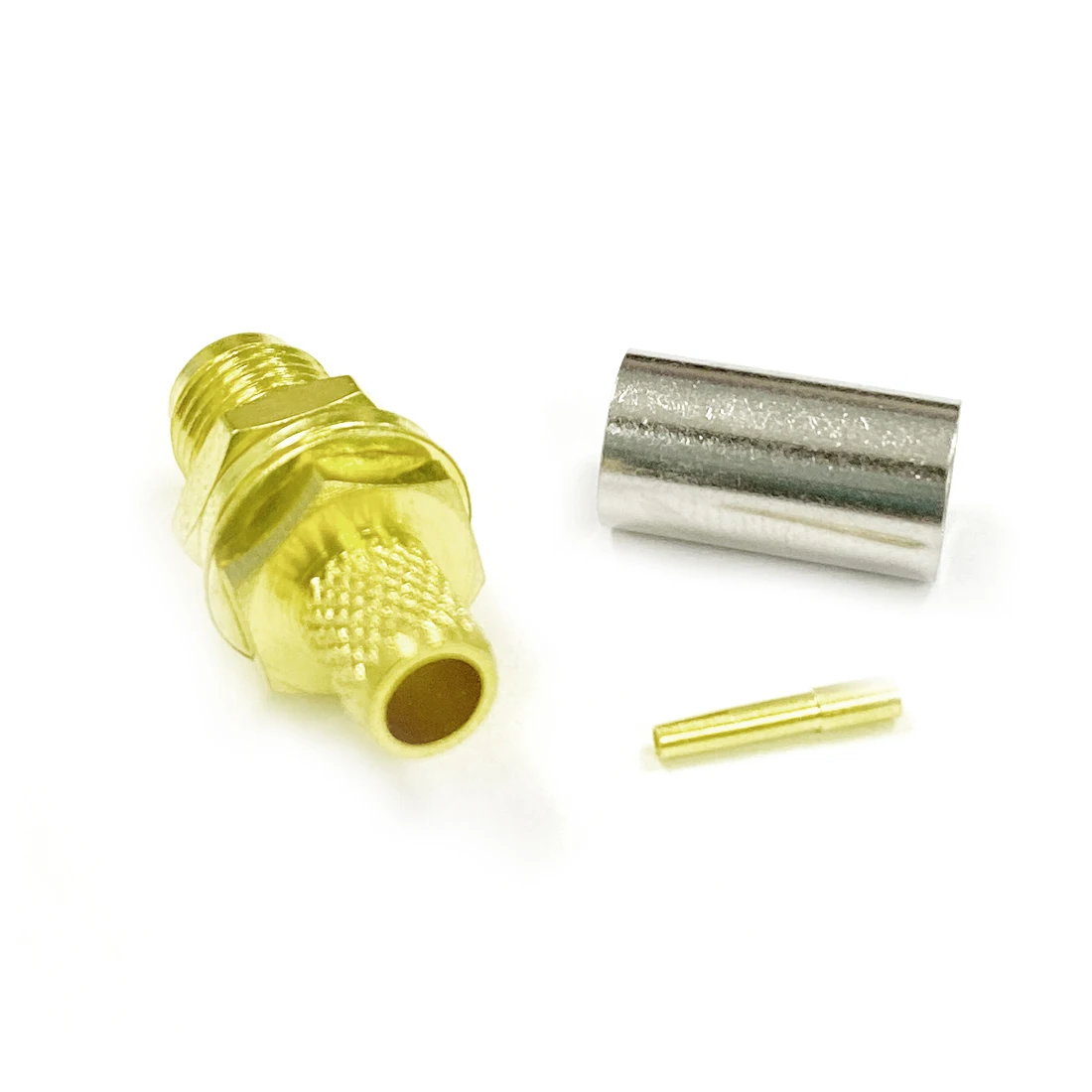 1pc  SMA  Female Jack  RF Coax Convertor Connector Crimp for RG58  RG142  RG400  LMR195  Straight  Goldplated  NEW Wholesale