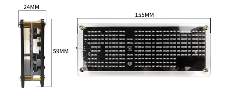 SMD LED dot matrix digital clock production kit Electronic diy clock kit Electronic production parts