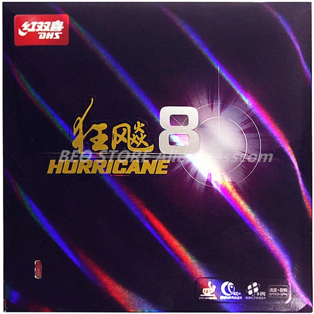 Guma do tenisa stołowego DHS Hurricane 8 DHS Hurricane-8 / H8 Pips-In Oryginalna gąbka do ping-ponga DHS