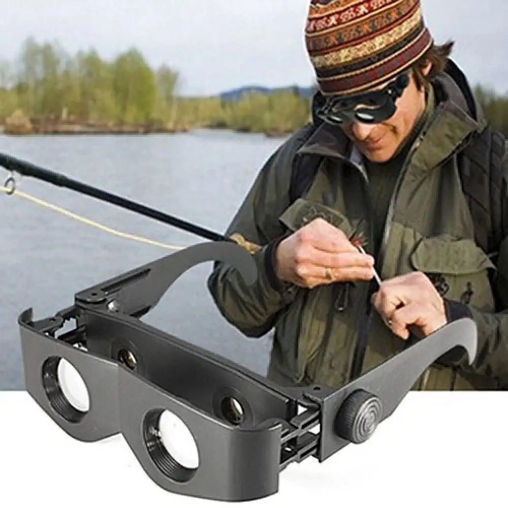 Professional  Black  ABS Adjustable Focus Glasses Telescope Magnifier Binoculars for Fishing Hiking Concert Camping