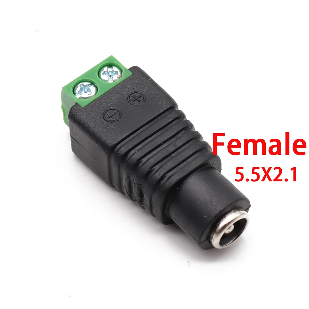 Male Female DC Power Plug Connector 2.1mm x 5.5mm 2.5mm x 5.5mm 1.35mm x 3.5mm Needn't Welding DC Plug Adapter 12V 24V For CCTV images - 6