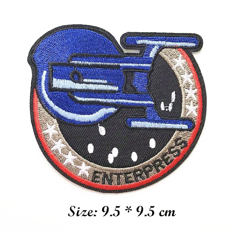 Space Airplane Rockets Patches Embroidered Iron On Embroidered Sew on Applique Logo Patch Stripe Badges For Clothes Bag DIY