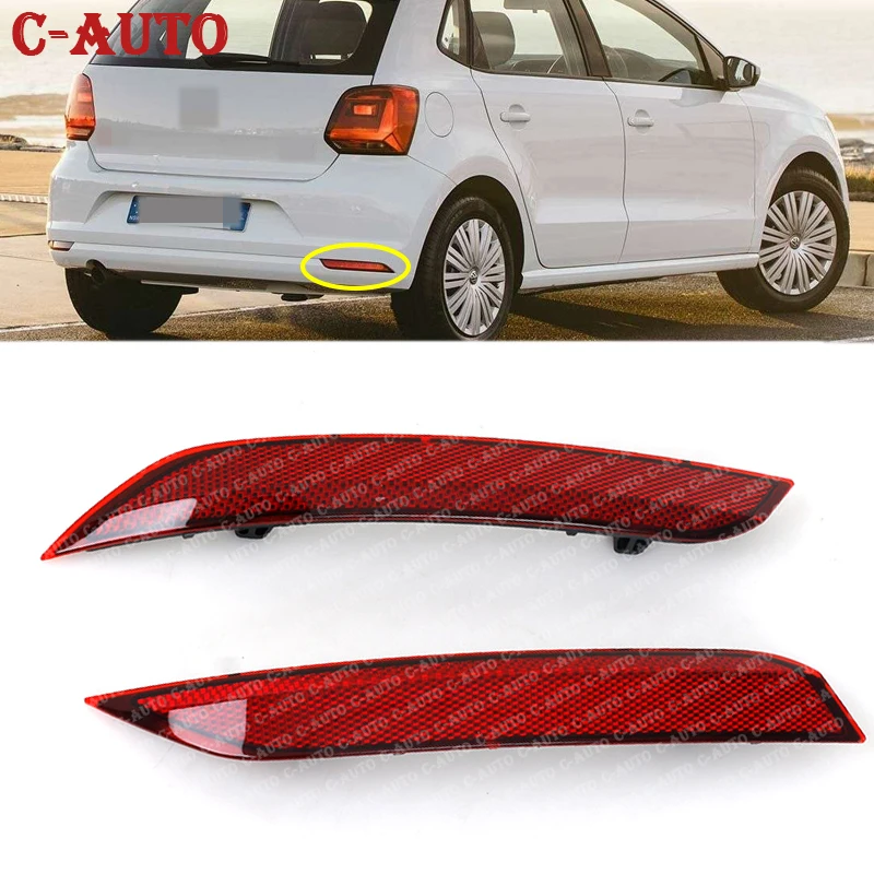 Car Rear Brake Light Bumper Reflector Tail Lights For VW POLO 2014 2015 2016 2017 6RD945105B 6RD945106B car-styling