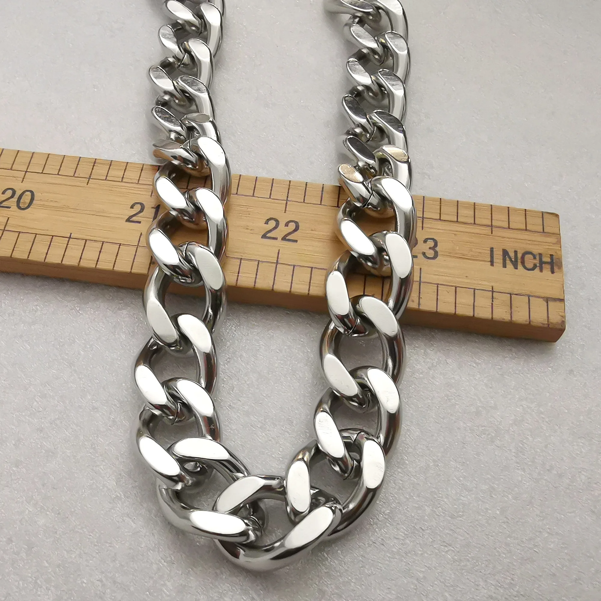 Lot 2meter Large Huge 15mm stainless steel Cuban Curb Chain Jewelry findings DIY necklace bracelet