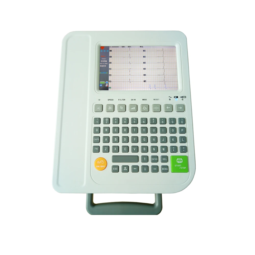 Twelve 12 Channels 12 Lead Digital Portable Electronic Electrocardiograph Ekg Ecg Machine