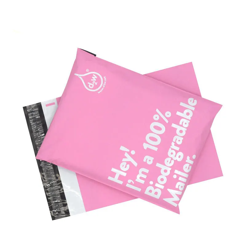 INPLUSTOP 100% D2W Biodegradable Shipping Bags 50Pcs Pink Eco-Friendly Express Postal Bag Self-Seal Thicken Mailer Courier Pouch