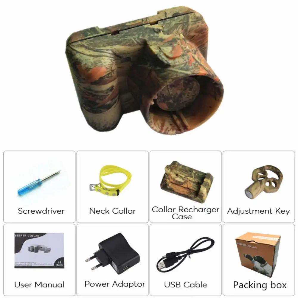 Hunting Dog Beeper Collars Rechargeable Waterproof Dog Training Collar 8 built-in Beeper Sound Dog Positioning Beeper Supplies