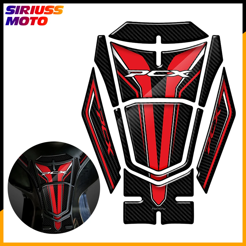 

3D Resin Carbon Look Motorcycle Gas Tank Pad Sticker Case for Honda PCX 125 160 PCX125 PCX160 2021