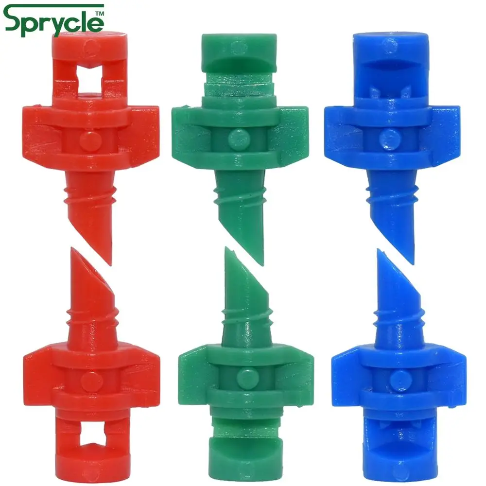 SPRYCLE 100PCS 90/180/360 Degree Refraction Nozzle Garden Sprinkler Agriculture Irrigation Plant Spray Nozzle Misting Greenhouse