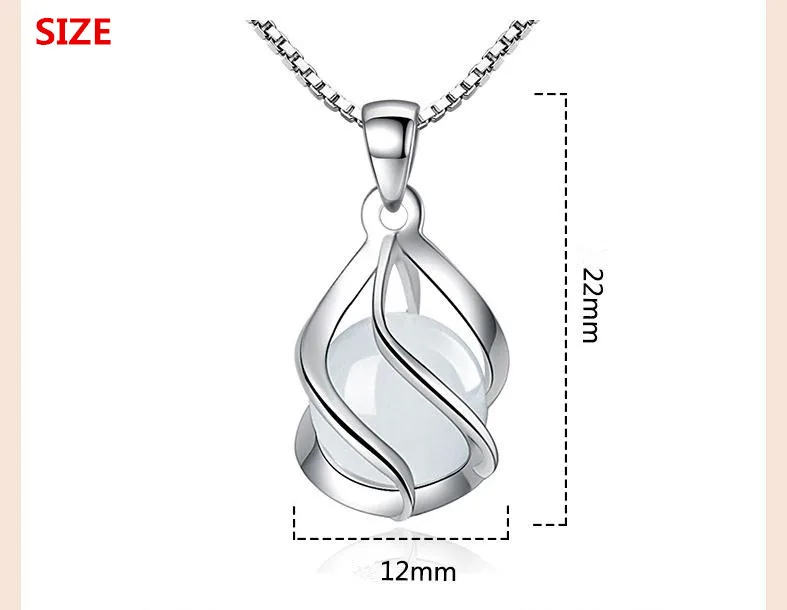 New Arrival Trendy Opal Stone Flower Platinum Plated Ladies Pendant Necklace Jewellery Accessories Short Box Chains