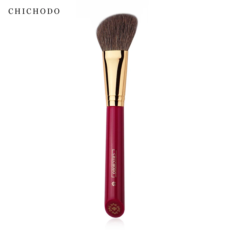 CHICHODO Makeup Brush-Luxurious Red Rose Series-High Quality Gray Rat&Horse Hair Bronzer Brush-Face Makeup Tools-Natural Hair