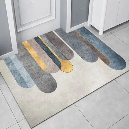 

New Arrive Can Be Cut Carpet Entrance Door Floor Mat Abstract Geometric Doormat Non-slip Floor Mat Living Room Decor Rug