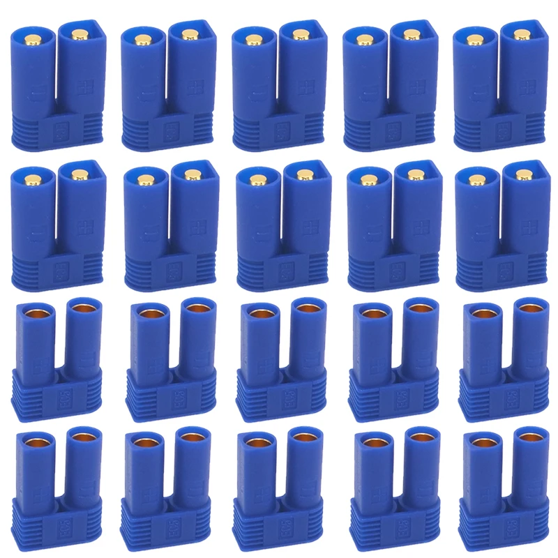 Banana Plug EC5 Male and Female Butt Terminal 2-Pin High Current Connector Lithium Battery Charger Cable Butt Connector 2pcs/5pc