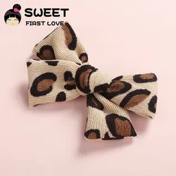 New Knot Bows Flowers Prints Hair Clips,School Girls Remove Print Hairpints With Leopard Prints,Cute Corduory Headband Hair Wear